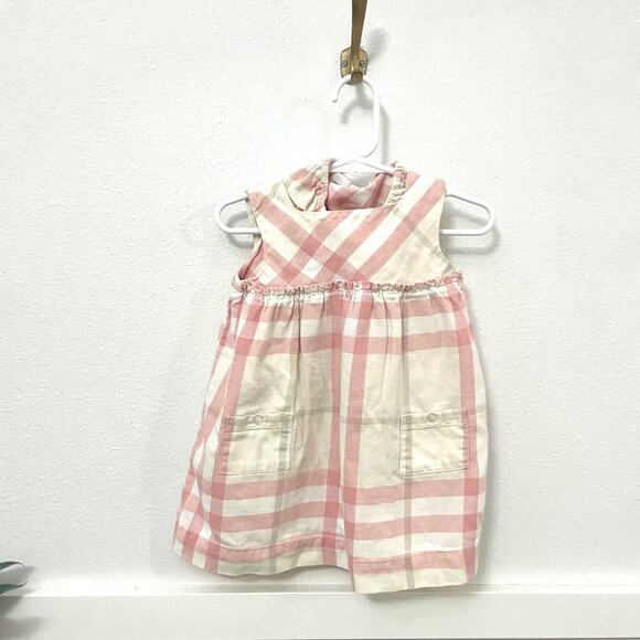 Burberry Pink Tan Tartan Infant Dress Size 18M - Picture 2 of 8